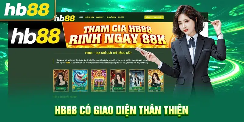 HB88 có giao diện thân thiện